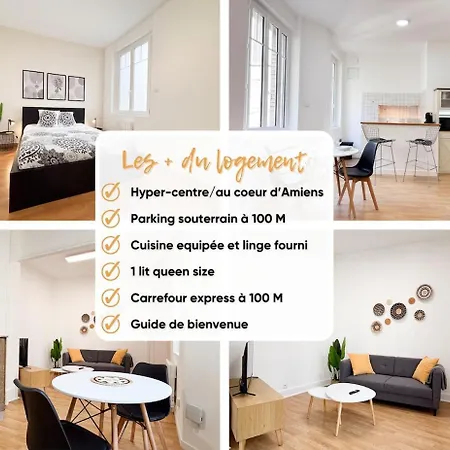 T2 Lumineux - Hyper-centre - Fibre Wi-fi Apartament Amiens